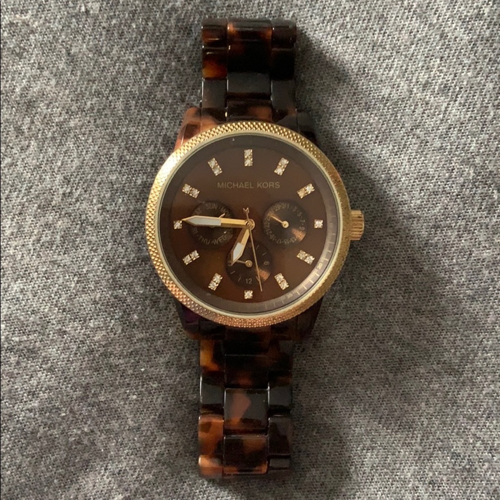 Tortoise Michael Kors Watch